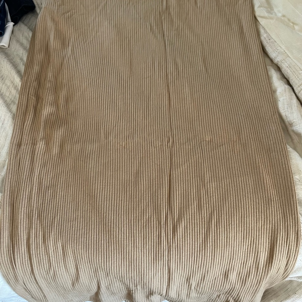 Tan Cotton Skirt from Loft